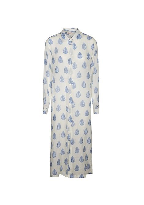 Abito Mc2 Saint Barth Adeline donna ADELINE03092H Fantasia ramie manica lunga lino bottoni MC2 SAINT BARTH | ADELINE03092H10